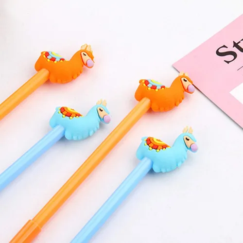 Vista 8 de Animal Llama Alpaca Oveja Camel Bolígrafos de Gel Set Moda Lindo Colorido Kawaii Encantador Colorido Bolígrafos de Gel de Oficina Material Escolar