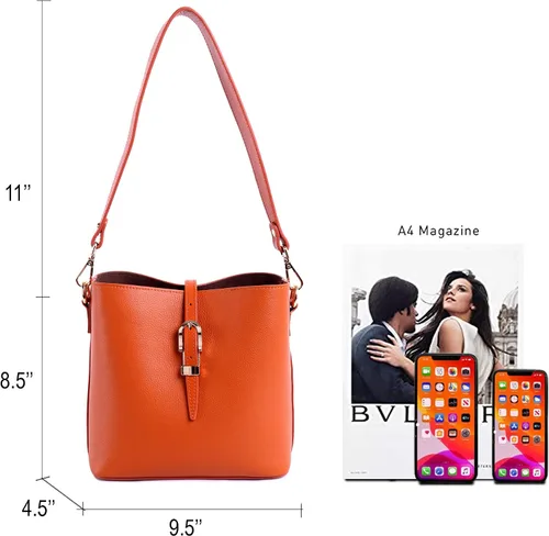 Vista 7 de Montana West Cuero auténtico oculto llevar bolsos y bolsos para las mujeres Handgun Crossbody bolsa, marrón