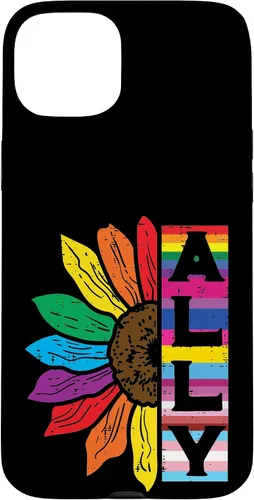 Vista 9 de iPhone 16 Lgbt Gay Ally Sunflower Rainbow Pride Flag Men Women Kids Case