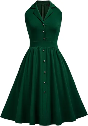 Vista 4 de Viwenni Vestido formal de cóctel para mujer, estilo vintage de los años 50, Rockabilly