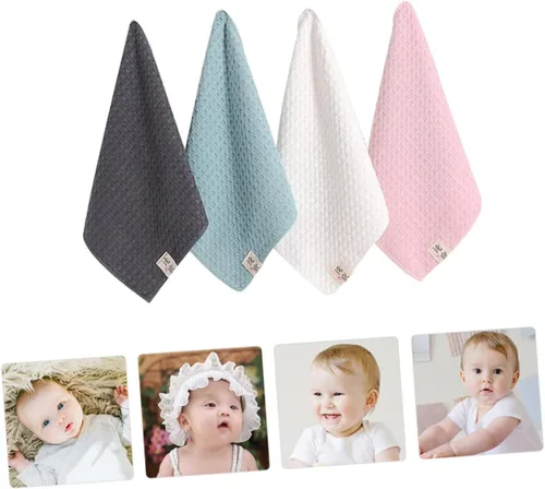 Vista 6 de 4 toallas cuadradas de secado rápido, toallas de baño de microfibra para niños, toallas pequeñas de secado rápido, toallas delicadas para la cara