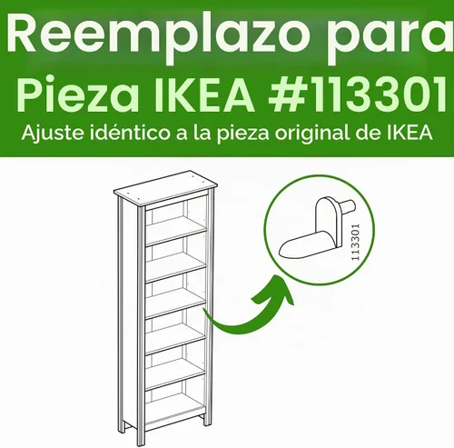 Vista 3 de Spare Hardware Parts BESTA - Pasadores para estantería (repuesto para IKEA Parte #113301) (paquete de 12)