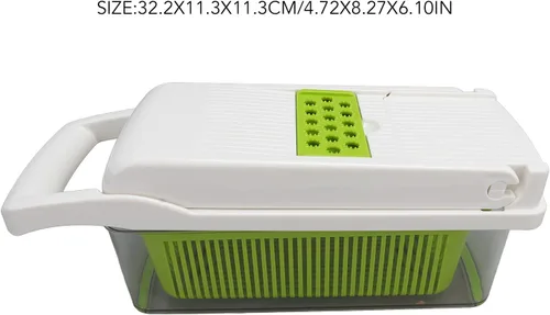 Vista 6 de Todo en picador de verduras, rebanador de verduras y rallador de queso, picador de verduras de cebolla C Food C, utensilios de cocina con pelador