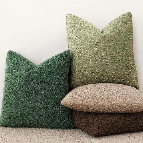 Vista 6 de Foindtower Fundas de almohada decorativas con textura de boucle, fundas de almohada sólidas, neutrales, suaves y acogedoras para silla, sofá