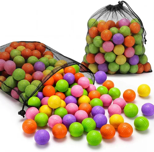 Vista 8 de 200 pelotas de espuma para práctica de golf, bolas de entrenamiento de vuelo limitadas, suaves para columpio al aire libre, entrenamiento