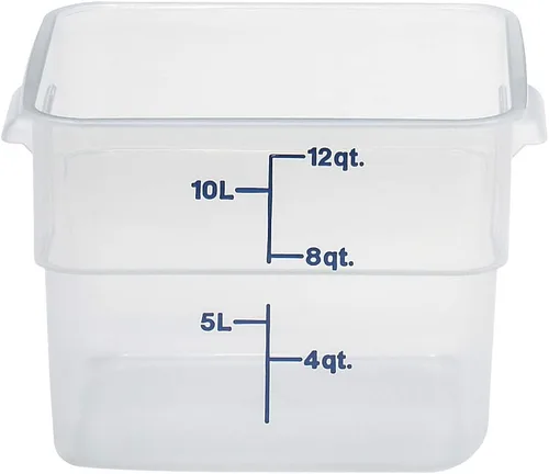 Vista 7 de Cambro Contenedor para almacenamiento de alimentos - Serie Clásica Cuadrada - 2 QT (cuartos) - Grado comercial para preparación de alimentos