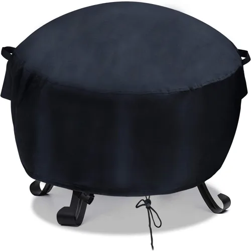 Vista 8 de Cubierta rectangular para hoguera, fundas rectangulares de 32 pulgadas, cubierta de mesa impermeable para fogata de gas, 32 x 20 x 16 pulgadas