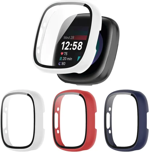 Vista 15 de Paquete de 6 fundas protectoras de pantalla para Fitbit Sense 2 / Versa 4 [cobertura completa], parachoques de policarbonato duro, accesorios