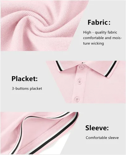Vista 5 de GEEK LIGHTING Polo para hombre de manga corta con cuello casual de golf