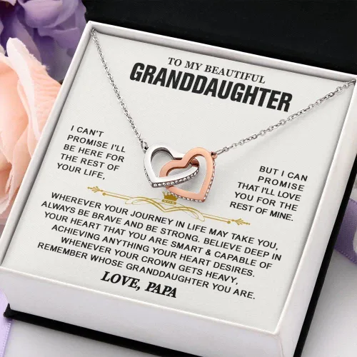 Vista 2 de Regalos para nieta de papá, te amo por el resto de la mía. Collar para nieta, joyería para nieta, regalo de amor para adultos o niñas en cumpleaños