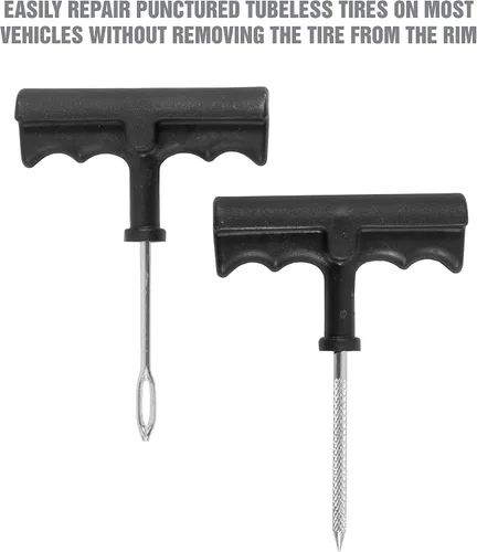 Vista 3 de OEMTOOLS 26683 Kit de Parches para Neumáticos de 8 Piezas, Kit de Reparación de Neumáticos, Herramientas de Parche con Mango en T para Neumáticos