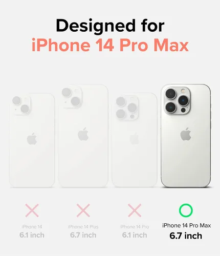Vista 2 de Ringke Fusion Design - Funda compatible con iPhone 14 Pro Max de 6.7 pulgadas, parte trasera dura transparente con diseño de flores, a prueba