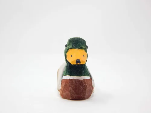 Vista 5 de Selsela - Estatua de pato tallada a mano en madera, miniatura de animal pequeño, decoración. Regalos inspirados en la naturaleza y coleccionables