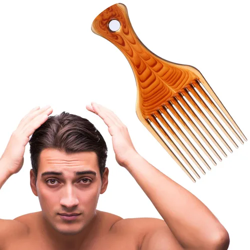 Vista 5 de Tbestmax 2 unids Peine de pelo Peines Cola Peines Afro Pick Pik Cepillos Afro Americano Cepillo de Pelo Peluquero
