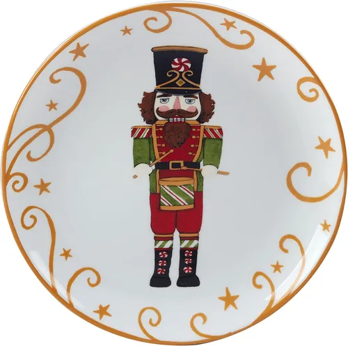 Vista 5 de Certified International Holiday Magic Nutcracker - Juego de 4 platos de postre/ensalada de 9 pulgadas, multicolor, mediano, juego de 4