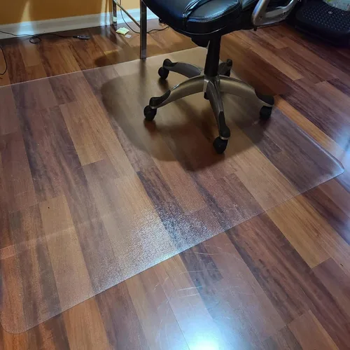 Vista 2 de Protector de suelo transparente para suelos de madera dura/alfombras, 24 32 48 56 72 80 88 96 pulgadas, vinilo plástico XL entrada corredor