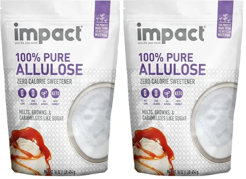 Vista 7 de Impact - Sustituto de azúcar edulcorante de alulosa pura, mezcla cero calorías, bajo en carbohidratos, para café, té, hornear, indulgencia sin culpa