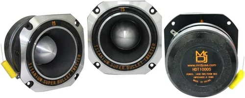 Vista 8 de 2 Mr. Dj HDT1000S - Tweeter de alta compresión de bala de titanio de 4 pulgadas y 500 W (cromado)