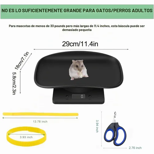 Vista 2 de Báscula digital para mascotas,Básculas de cachorros para pesaje,Básculas de bebé solo para mascotas nuevas