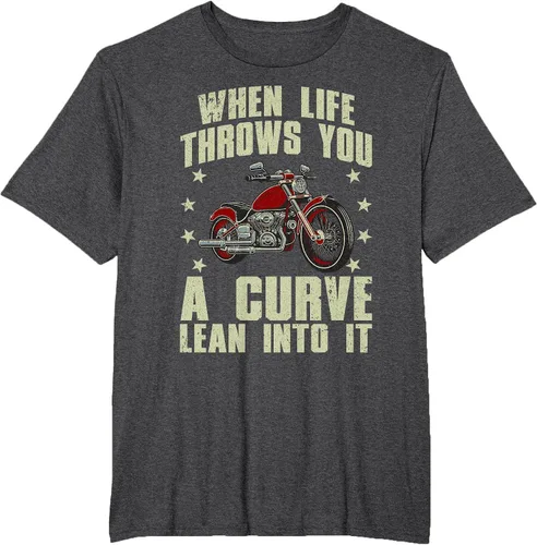Vista 51 de Funny Motorcycle Racer Design for Men Women Motorcycle Lover T-Shirt Asphalt Grey