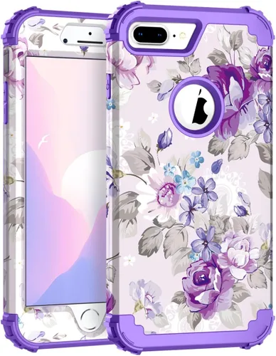 Vista 154 de Hocase Funda para iPhone SE 2022/2020, resistente a prueba de golpes, de plástico duro+goma de silicona, funda protectora híbrida para iPhone SE