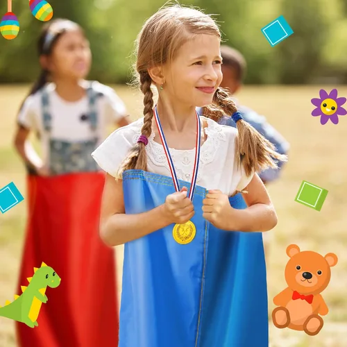 Vista 4 de Yunsailing 40 Pieces Potato Sack Race Bags Large Bags Lawn Outdoor Games Party Games for Kids School Adults Family Backyard Party Birthday Outside