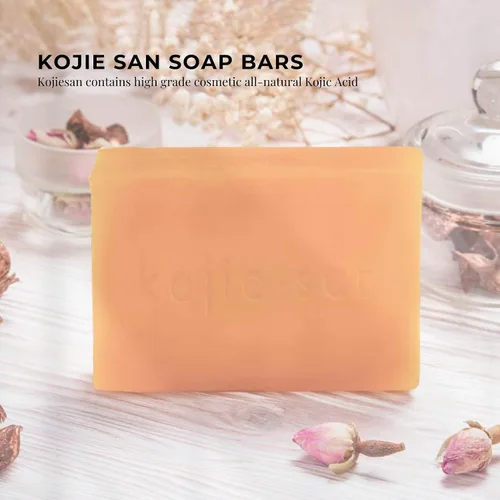 Vista 2 de Jabón Kojie San para aclarar piel y cuerpo - Jabón de ácido kójico original, barra removedora de manchas oscuras con glicerina y aceite de árbol