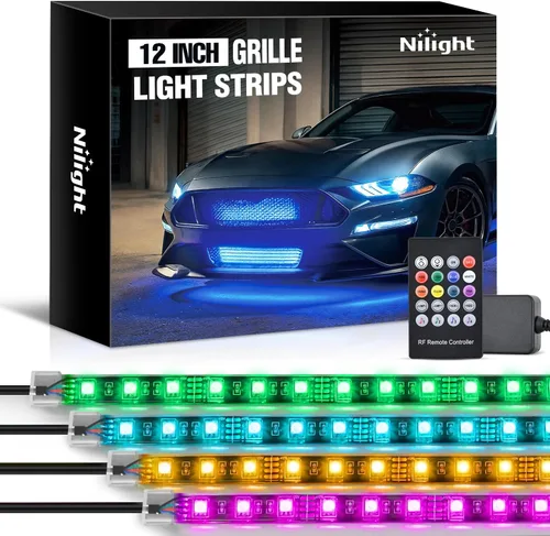Vista 10 de Nilight - TL-31 Kit de tira de luz RGB de 60 pulgadas para caja de camión, 180 LED, control remoto RF con interruptor de encendido y apagado