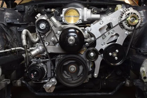 Vista 8 de LS Swap Kit: Alternador & Soportes de dirección asistida para Camaro LS1, GTO, LS2, BMW 330i E46 by ICT Billet