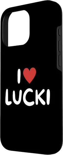 Vista 33 de Funda con corazón rojo para iPhone 16 I Love Lucki