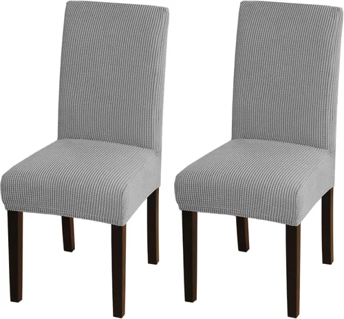 Vista 66 de Turquoize - Juego de 2 fundas elásticas para sillas de comedor, fundas lavables removibles para sillas de comedor, fundas de asiento para sillas