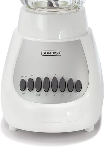 Vista 7 de Dominion D4001WP Licuadora de encimera con tarro de plástico de 48 onzas, ajustes de 10 velocidades, función de pulso, hoja afilada de acero