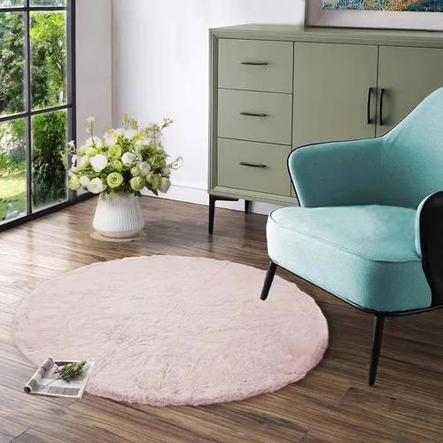 Vista 41 de Latepis Alfombra Pequeña Negra Esponjosa 2x3 pies Manta de Piel Sintética de Conejo Alfombra Suave Lavable Alfombras Peludas Shag para Dormitorio