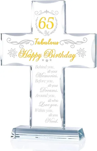 Vista 12 de Regalos de 40 cumpleaños para mujeres y hombres, soporte de cruz de vidrio grabado con 40 y fabulosos regalos religiosos para ella, ideas de regalos