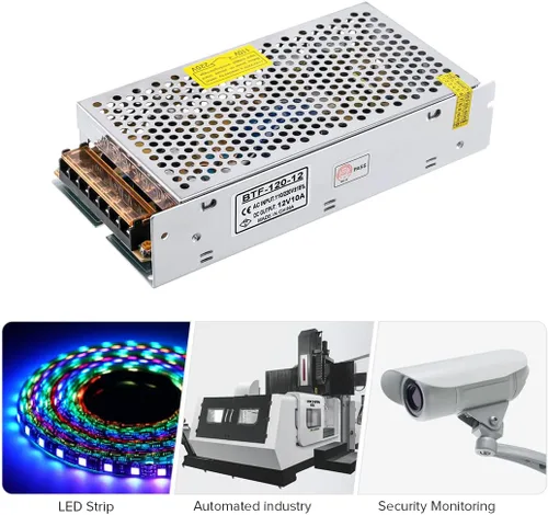Vista 7 de BTF-LIGHTING CA100-240V a CC12V10A Máx120W Adaptador Convertidor Transformador de Fuente de Alimentación de Conmutación para Módulo de Tira LED