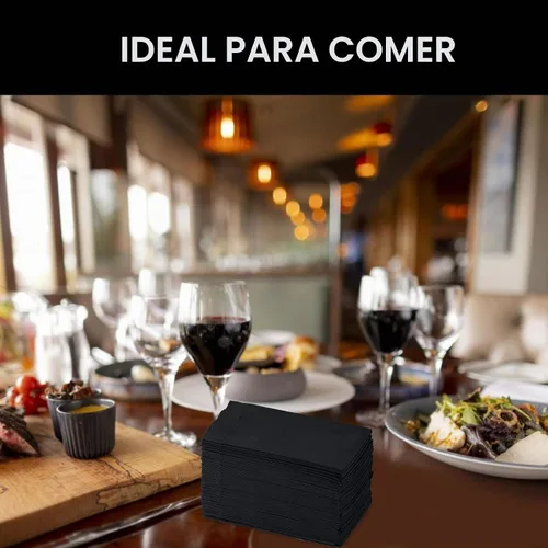 Vista 7 de Perfectware - Servilletas de cena de 2 capas, color negro, paquete de 125