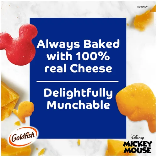 Vista 26 de Goldfish Galletas de queso cheddar, horneadas con grano entero, caja de 27.3 onzas