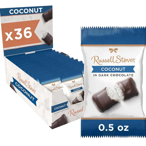 Vista 4 de Russell Stover Chocolate oscuro y coco - 0.5 oz (paquete de 36)