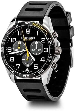 Vista 2 de Victorinox Swiss Army FIELDFORCE - Reloj deportivo cronómetro, negro, reloj de pulsera de cuarzo, cronógrafo, fabricado en Suiza, Negro -, Cronógrafo