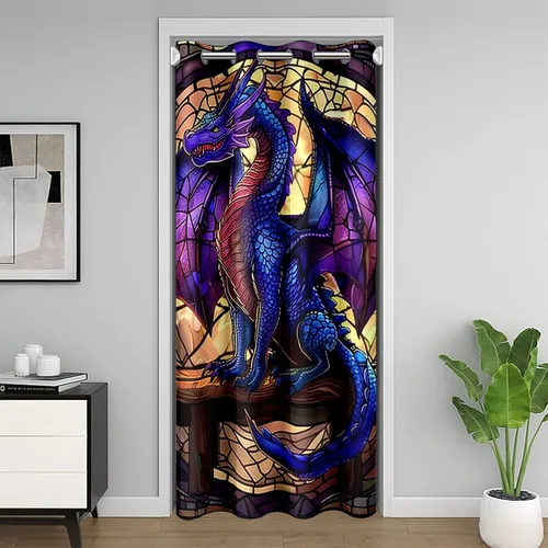Vista 30 de jejeloiu Cow Skull Door Curtain for Doorway Privacy 34x80 Inch 1 Panel Kids Longhorn Skull Closet Cover for Boys Girls Teens Western Desert Room