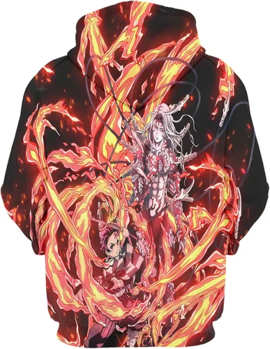 Vista 2 de 3d Printed Unisex Novelty Hoodie Anime Hooded Sweatshirt Funny Casual Sweatshirt
