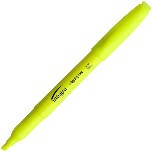 Vista 2 de Integra Resaltador estilo bolígrafo, punta cincel, amarillo fluorescente (ITA36181) (36181)