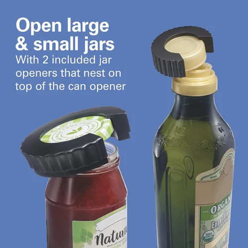 Vista 4 de Hamilton Beach OpenStation Electric Automatic Can Opener for Kitchen with Multi Tool and Bottle and Jar Opening Tools,Auto Shutoff,Cord Storage,Sure