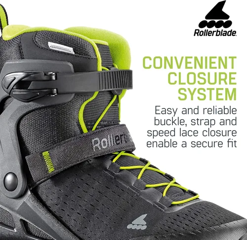 Vista 6 de Rollerblade Zetrablade Elite - Patines en línea de hombre para adulto, color negro y lima, patines en línea de alto desempeño