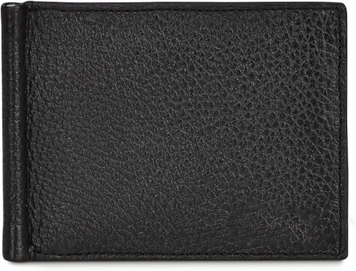 Vista 4 de Cuadra Billetera plegable para hombre en negro genuino ciervo B3042VE
