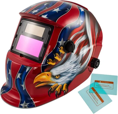 Vista 8 de iMeshbean® Pro Cool - Máscara solar para soldadura y molienda con oscurecimiento automático, certificado ANSI para molienda Arc Tig Mig, con 2