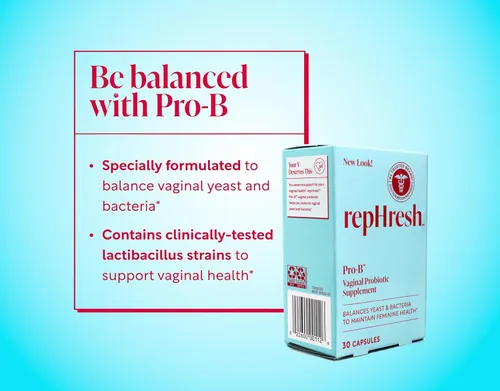 Vista 8 de RepHresh Suplemento probiótico vaginal Pro-B, 30 cápsulas, paquete de 2