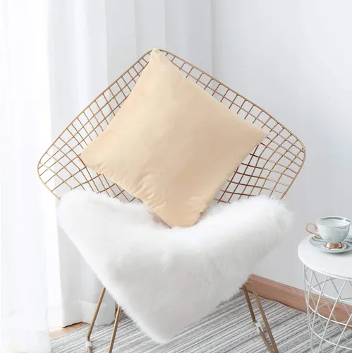 Vista 15 de Home Brilliant Fundas de almohada de primavera de 18x18 pulgadas, fundas de almohada de terciopelo, fundas de almohada cuadradas decorativas sólidas
