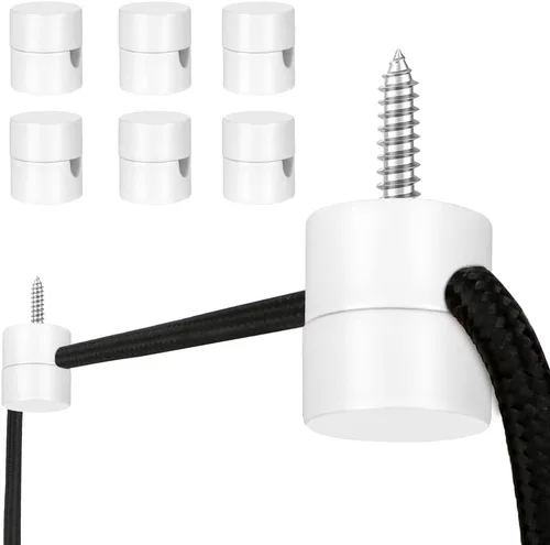 Vista 12 de Paquete de 3 Ganchos de Metal Swag para Luces Colgantes de Techo, Gancho de Luz Colgante para Lámpara, Ganchos de Techo Negros, Ganchos de Pared