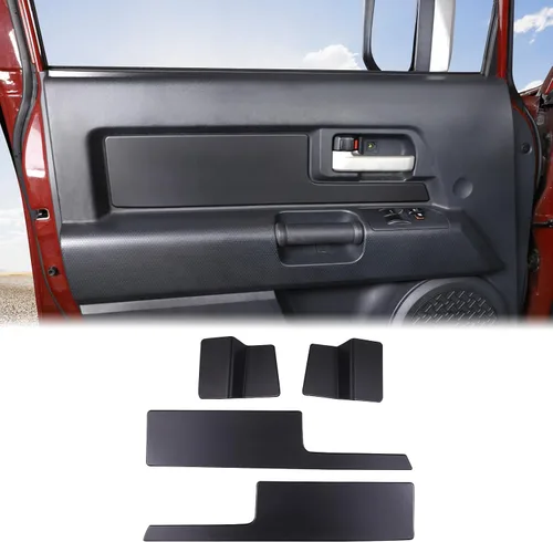 Vista 9 de Aunginsy Cubierta de moldura de panel de puerta interior de coche Compatible con Toyota FJ Cruiser 2007-2021 Protección de panel de manija de puerta